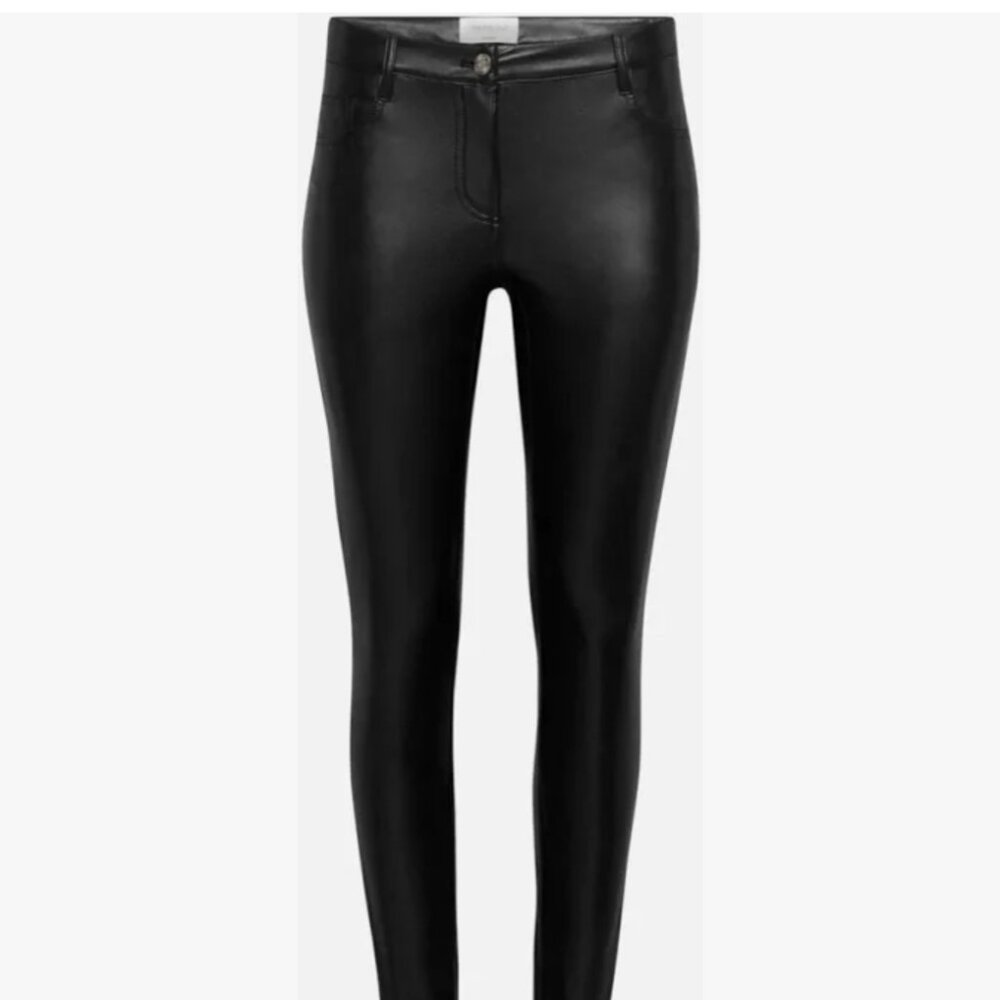 Wilfred Aritzia Japanese faux leather black skinny pants